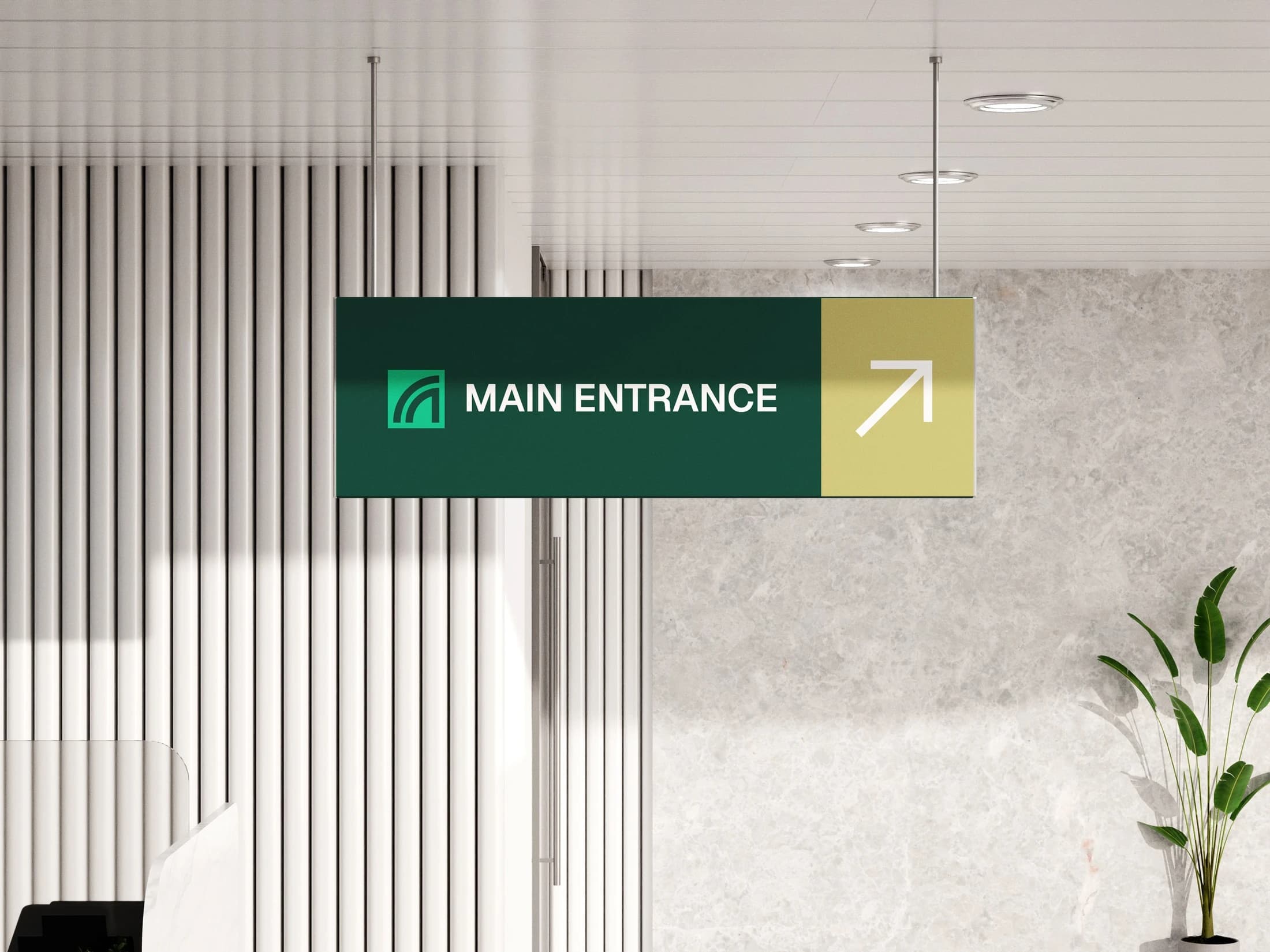 AKABA main entrance wayfinding signage