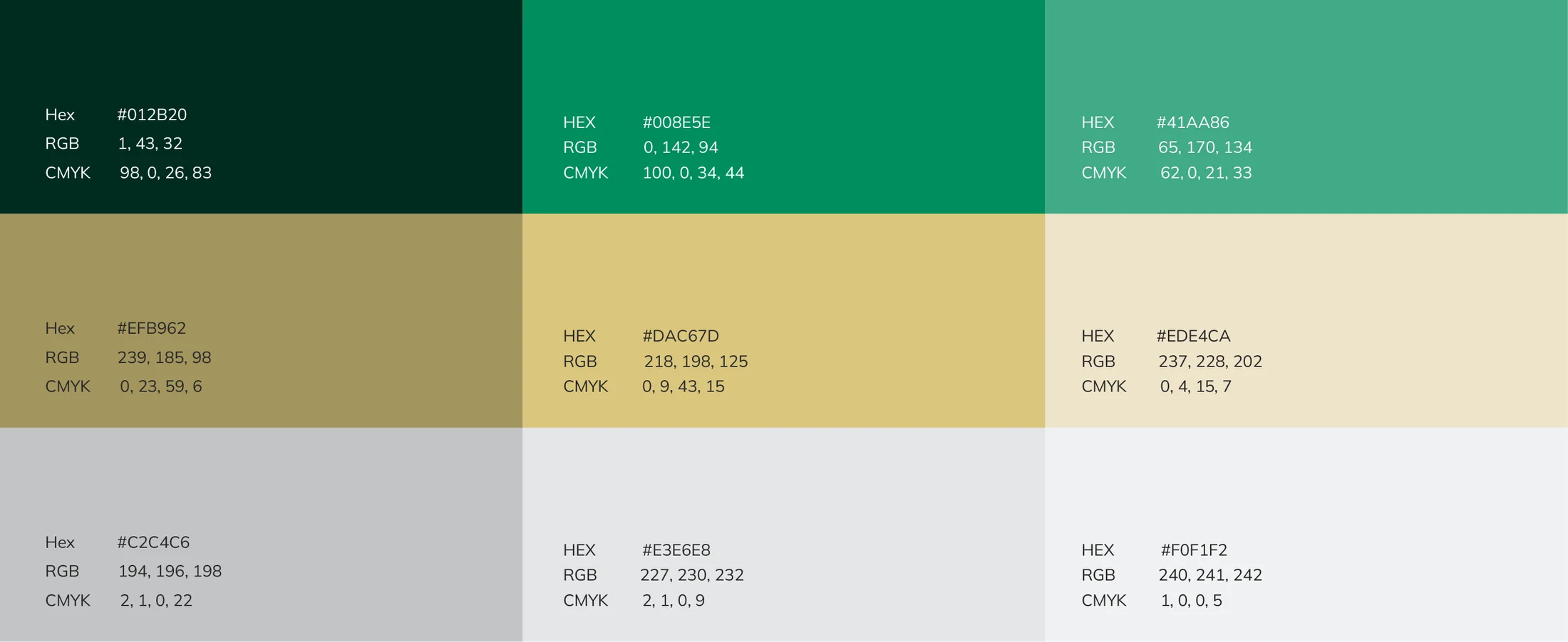 AKABA primary and secondary color specifications