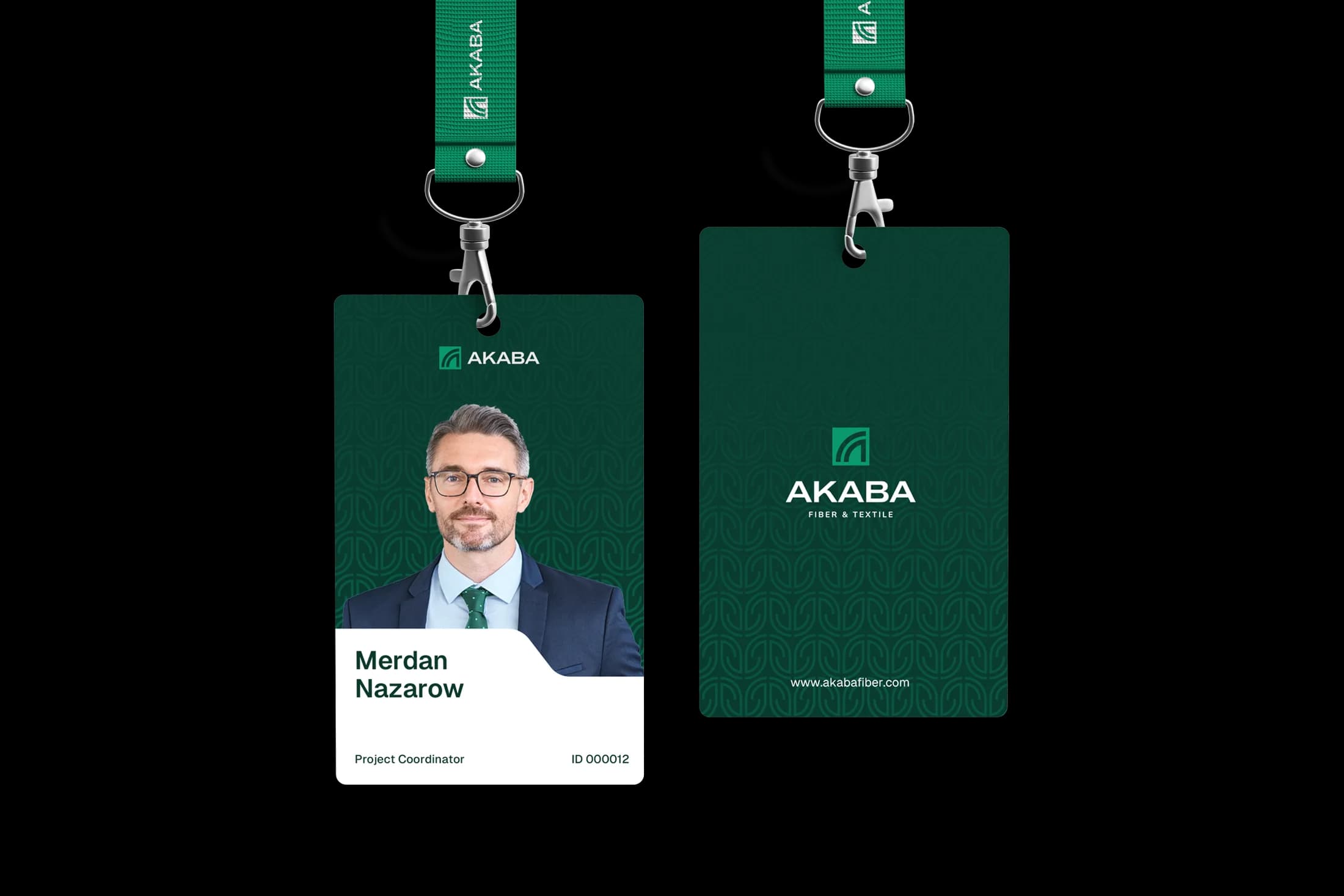 AKABA employee identification cards and lanyards