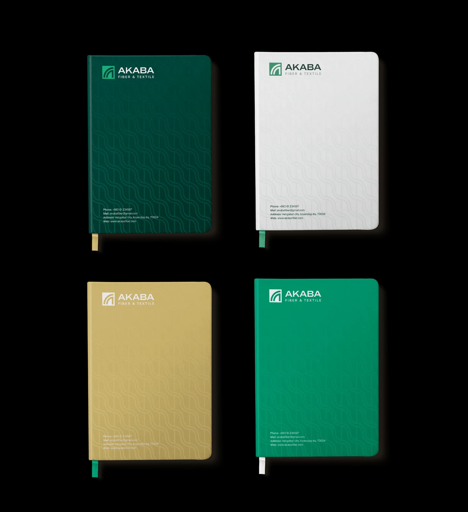 AKABA notebooks across the brand color palette