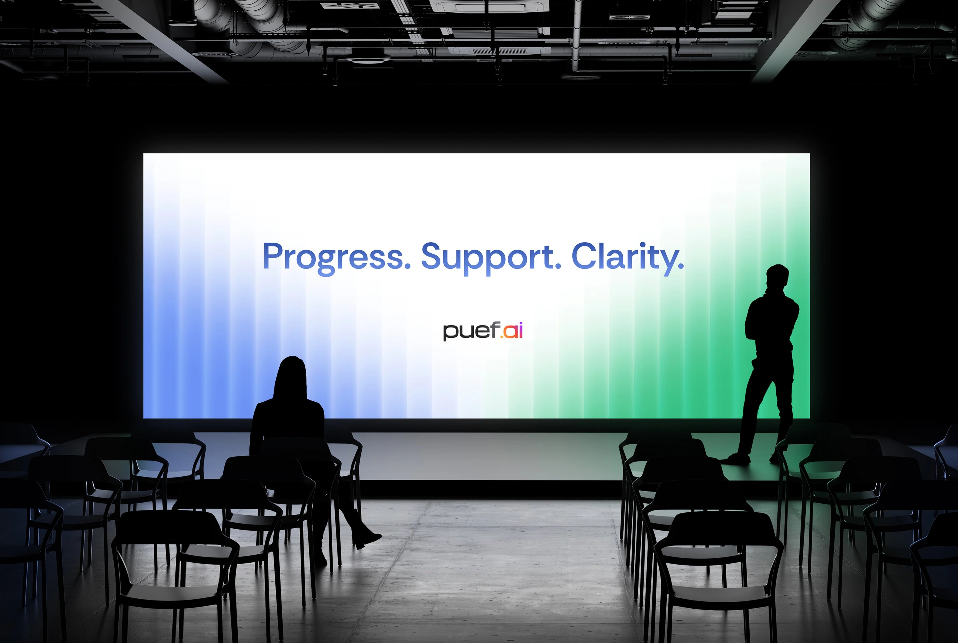 puef.ai — brand application