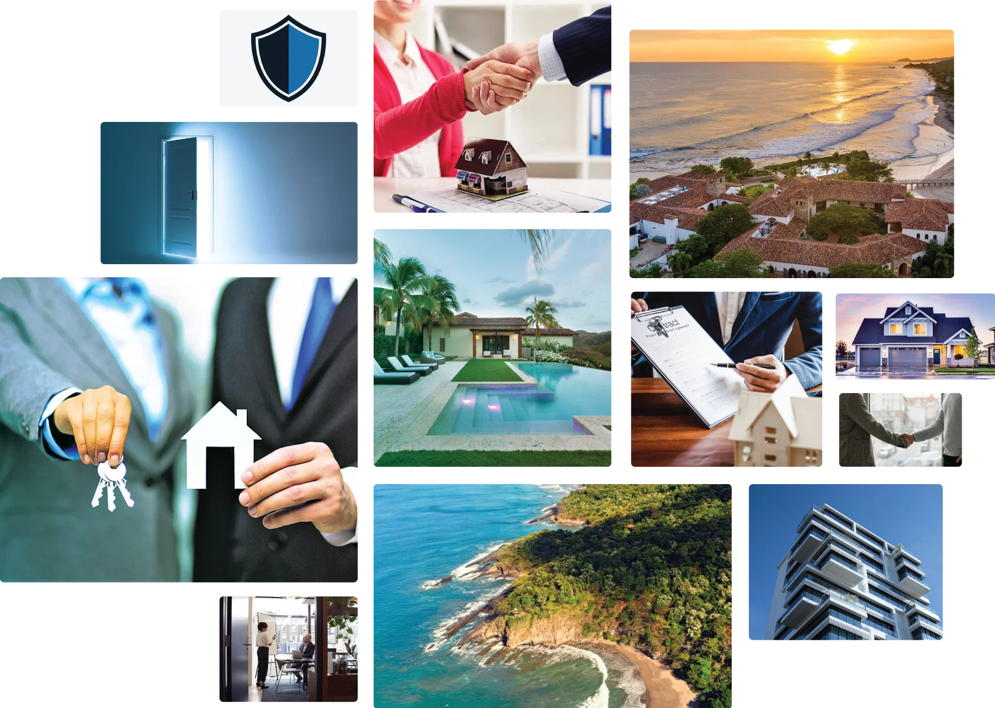a collage of a collage of pictures of a business man