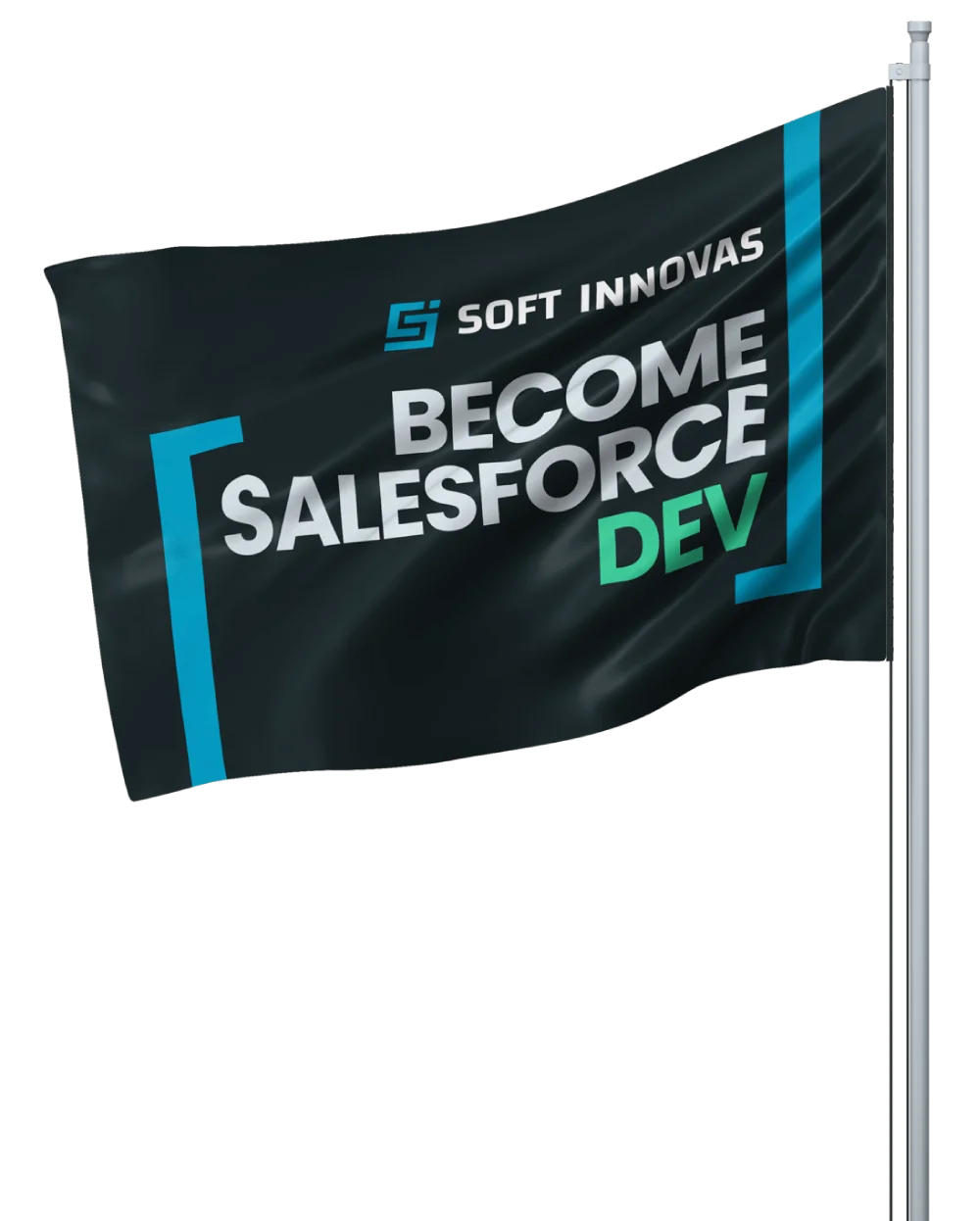 a flag that says become a salesforce